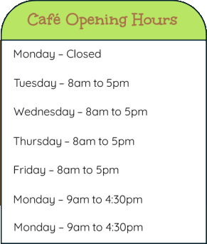 Picture of cafe opening times